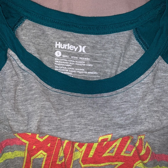 Hurley retro quarter sleeve t shirt - Picture 2 of 3